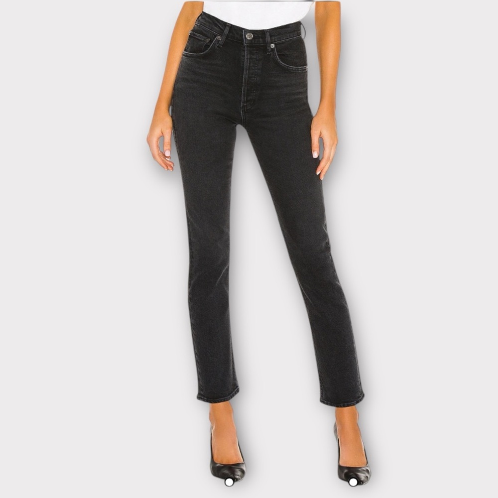 AGOLDE Riley High Rise Straight Crop in Panoramic - Size 26